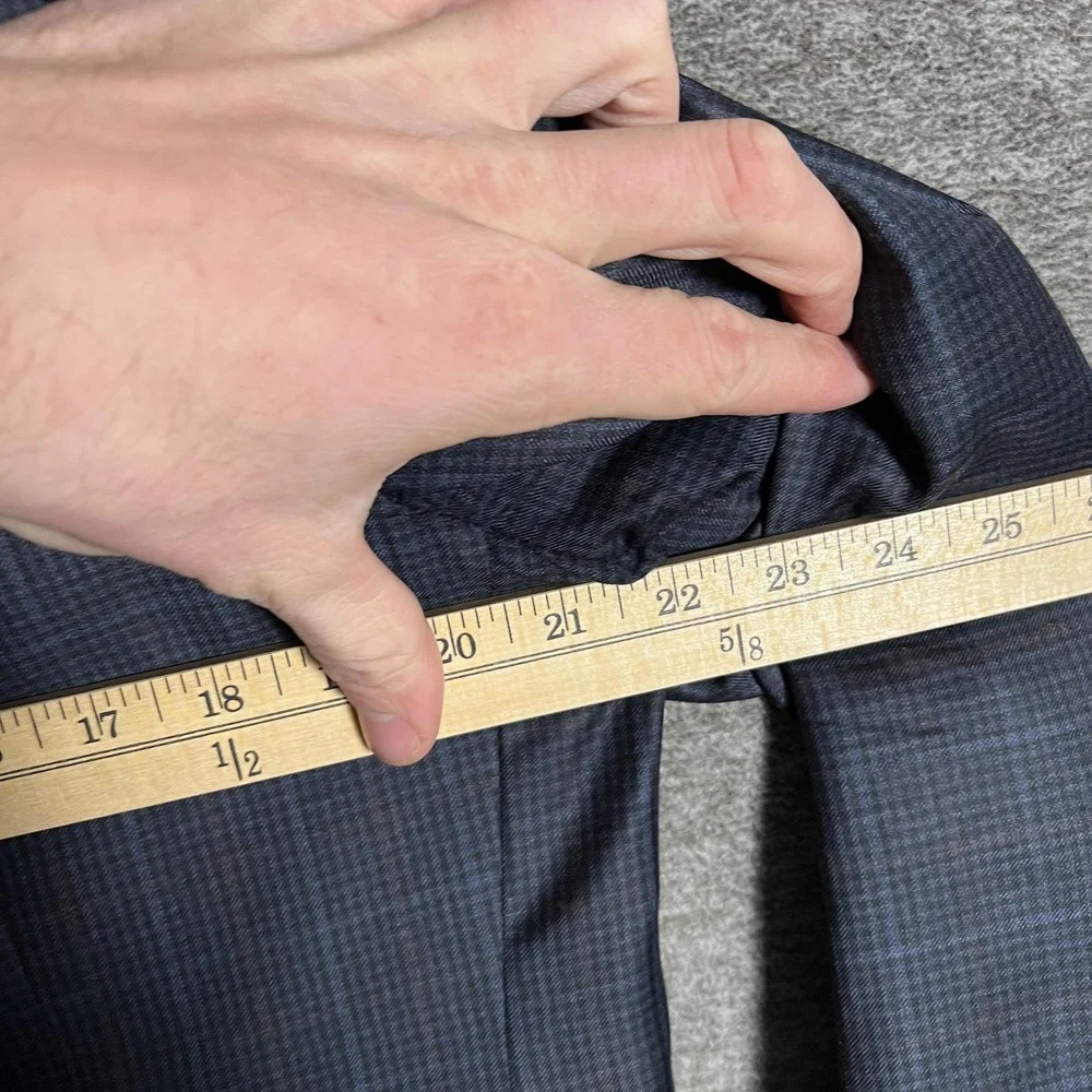 Reda Nordstrom Mens Shop Jacket Mens 44R Blue Check‎ Wool Sport Coat Made Italy
